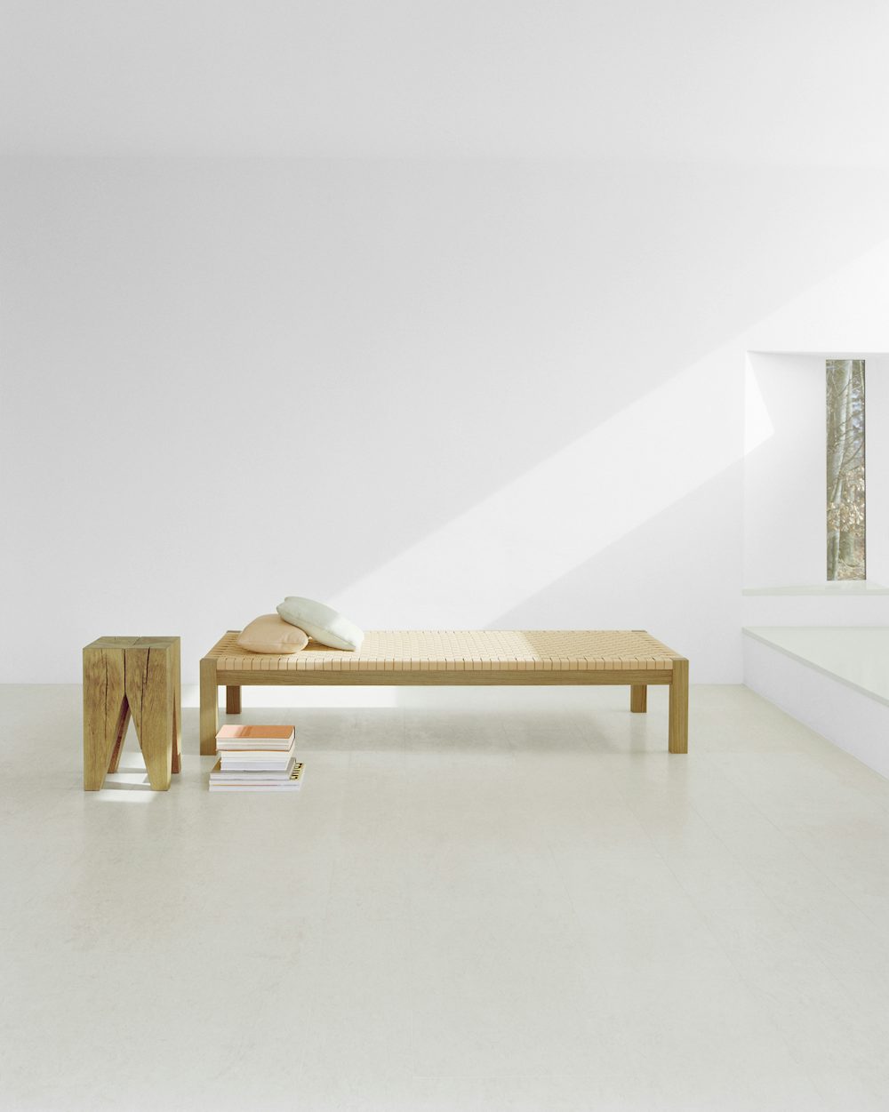 backenzahn stool with theban daybed by e15 furniture