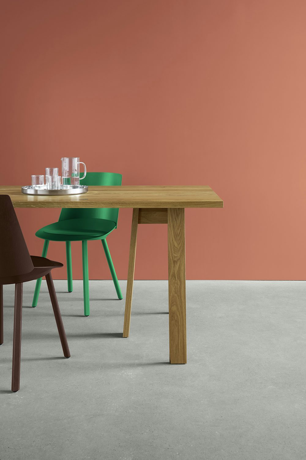 e15 basis trestle table by david chipperfield in oiled oak