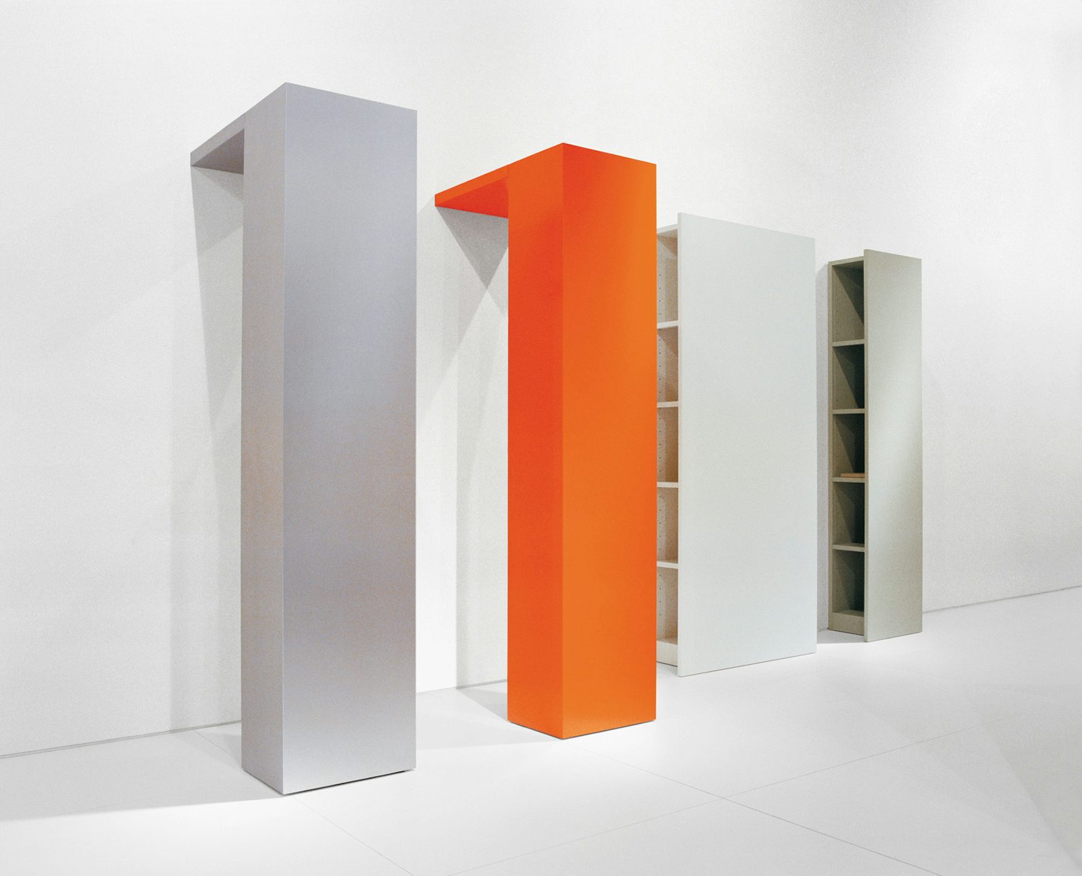 e15 kast een in pure orange and aluminum with kast drie