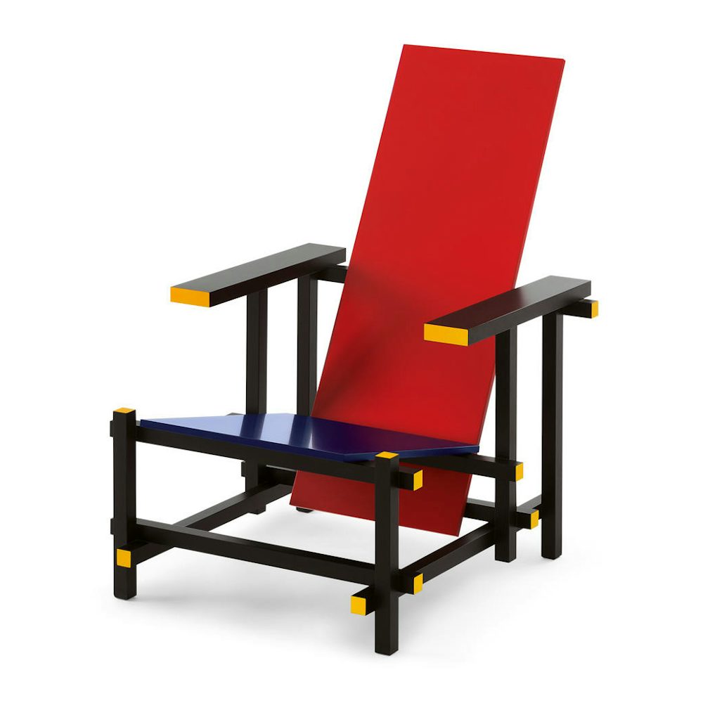 Red and blue chair Gerrit Rietveld Cassina 2 2