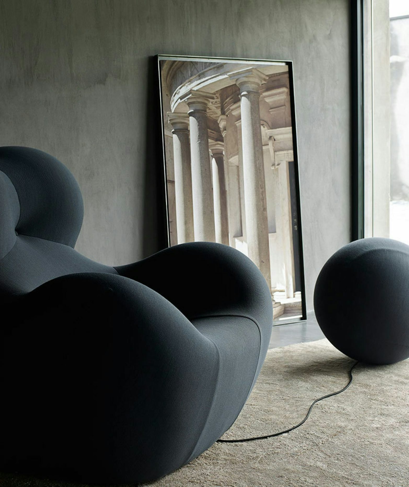 Serie Up 2000 Lounge Chair Ottoman BB Italia Lora Black 3