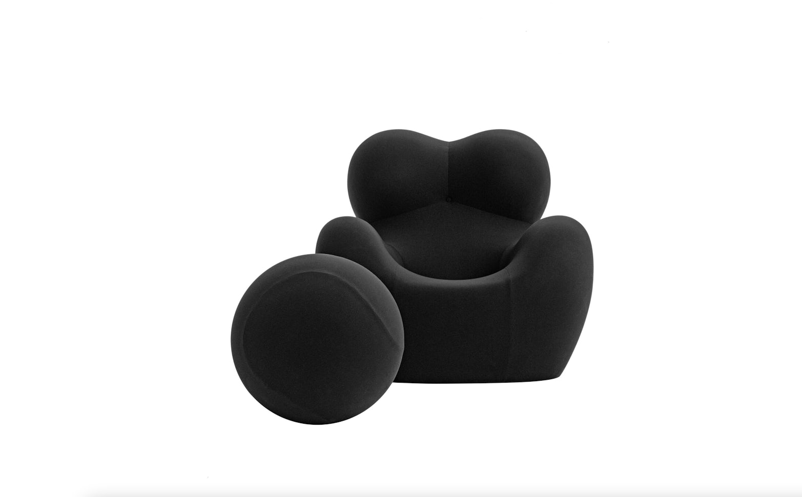Serie Up 2000 Lounge Chair Ottoman BB Italia Lora Black