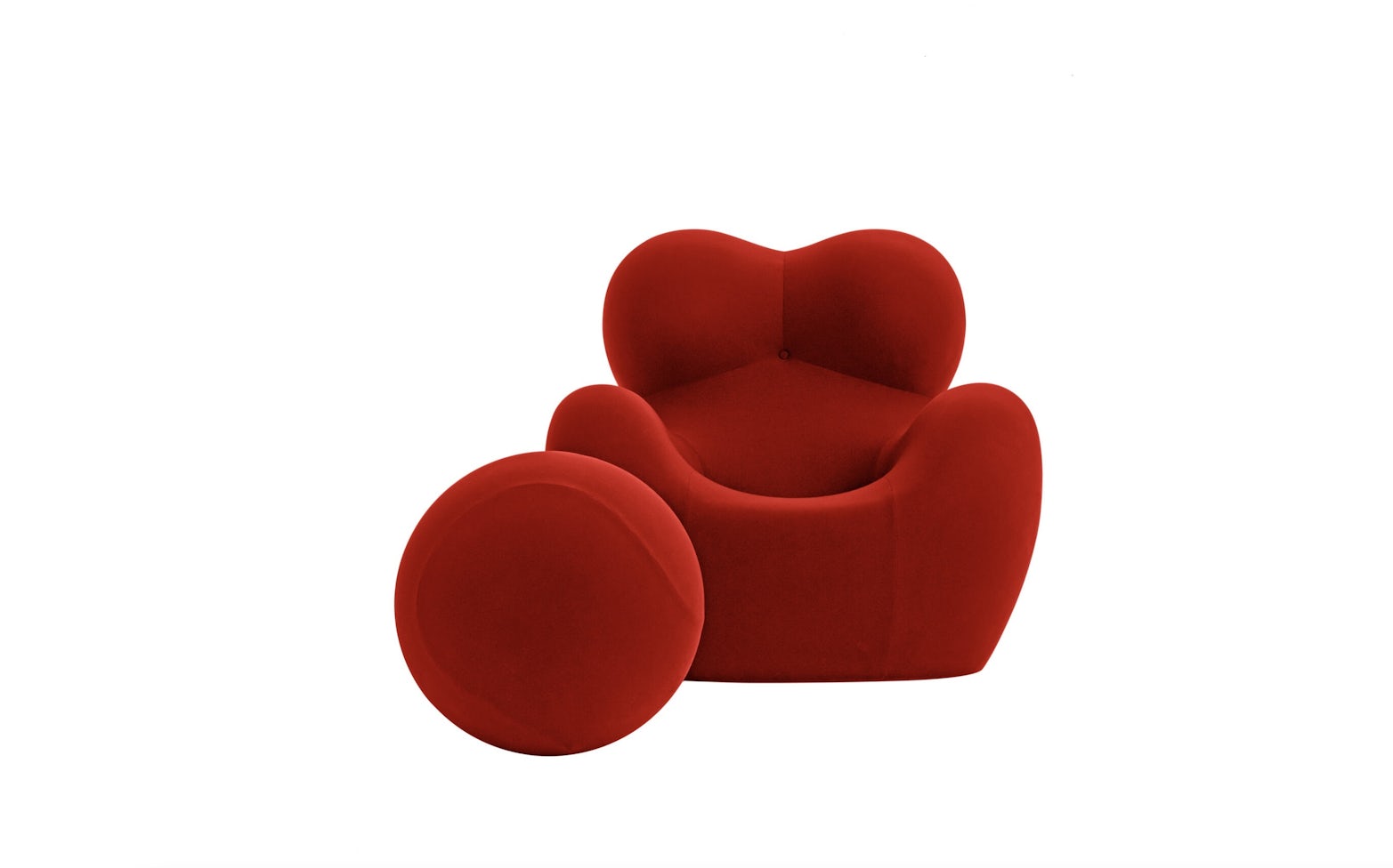 Serie Up 2000 Lounge Chair Ottoman Soara Red BB Italia 2