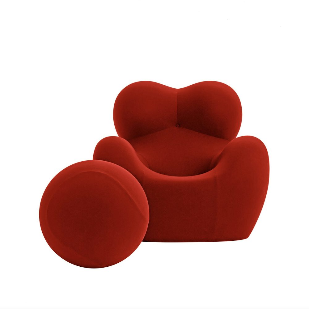 Serie Up 2000 Lounge Chair Ottoman Soara Red BB Italia 3